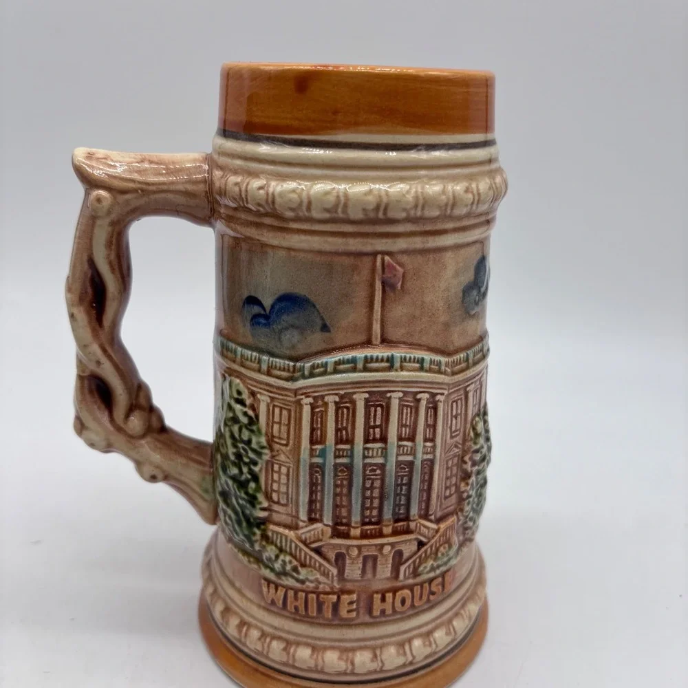Brown Washington DC‎ Souvenir Beer Stein Mug Excellent 7 in.